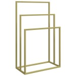 vidaXL Suport de prosoape autonom, auriu, 48x24x79 cm, fier vidaXL Suport de prosoape autonom, auriu, 48x24x79 cm, fier
