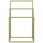 vidaXL Suport de prosoape autonom, auriu, 48x24x79 cm, fier vidaXL Suport de prosoape autonom, auriu, 48x24x79 cm, fier