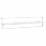 vidaXL Suport pentru prosoape, alb, 95x25x22 cm, fier
