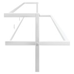 vidaXL Suport pentru prosoape, alb, 95x25x22 cm, fier