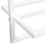 vidaXL Suport pentru prosoape, alb, 95x25x22 cm, fier
