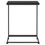 vidaXL Masă laterală cu roți, negru, 55x35x70 cm, lemn prelucrat vidaXL Masă laterală cu roți, negru, 55x35x70 cm, lemn prelucrat