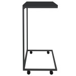 vidaXL Masă laterală cu roți, negru, 55x35x70 cm, lemn prelucrat vidaXL Masă laterală cu roți, negru, 55x35x70 cm, lemn prelucrat