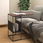 vidaXL Masă laterală, negru, 55x36x59,5 cm, lemn compozit vidaXL Masă laterală, negru, 55x36x59,5 cm, lemn compozit