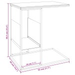 vidaXL Masă laterală, negru, 55x36x59,5 cm, lemn compozit vidaXL Masă laterală, negru, 55x36x59,5 cm, lemn compozit