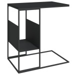 vidaXL Masă laterală, negru, 55x36x59,5 cm, lemn compozit vidaXL Masă laterală, negru, 55x36x59,5 cm, lemn compozit