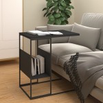 vidaXL Masă laterală, negru, 55x36x59,5 cm, lemn compozit vidaXL Masă laterală, negru, 55x36x59,5 cm, lemn compozit