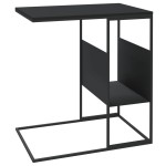 vidaXL Masă laterală, negru, 55x36x59,5 cm, lemn compozit vidaXL Masă laterală, negru, 55x36x59,5 cm, lemn compozit