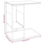 vidaXL Masă laterală, negru, 55x36x59,5 cm, lemn compozit vidaXL Masă laterală, negru, 55x36x59,5 cm, lemn compozit
