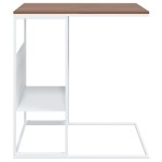 vidaXL Masă laterală, alb, 55x36x59,5 cm, lemn compozit vidaXL Masă laterală, alb, 55x36x59,5 cm, lemn compozit