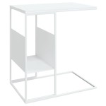 vidaXL Masă laterală, alb, 55x36x59,5 cm, lemn compozit vidaXL Masă laterală, alb, 55x36x59,5 cm, lemn compozit
