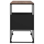 vidaXL Masă laterală cu roți, negru, 55x36x63,5 cm, lemn prelucrat vidaXL Masă laterală cu roți, negru, 55x36x63,5 cm, lemn prelucrat