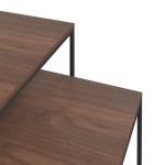 vidaXL Set măsuțe de cafea, 2 buc., lemn prelucrat și metal