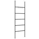 vidaXL Scară suport pentru prosoape, 5 niveluri, negru, 58x175 cm fier vidaXL Scară suport pentru prosoape, 5 niveluri, negru, 58x175 cm fier