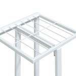 vidaXL Suport de flori cu 4 etaje, cu roți, alb, 44x23x80 cm, fier
