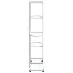 vidaXL Suport de flori cu 5 etaje, cu roți, alb, 44x23x100 cm, fier vidaXL Suport de flori cu 5 etaje, cu roți, alb, 44x23x100 cm, fier