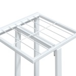 vidaXL Suport de flori cu 5 etaje, cu roți, alb, 44x23x100 cm, fier vidaXL Suport de flori cu 5 etaje, cu roți, alb, 44x23x100 cm, fier