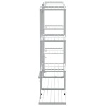 vidaXL Suport pentru flori, 94,5x25x89 cm, alb, fier vidaXL Suport pentru flori, 94,5x25x89 cm, alb, fier