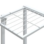 vidaXL Suport pentru flori, 94,5x25x89 cm, alb, fier vidaXL Suport pentru flori, 94,5x25x89 cm, alb, fier
