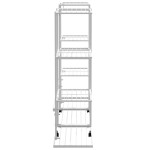 vidaXL Suport pentru flori cu roți, 94,5x24,5x91,5 cm, alb, fier vidaXL Suport pentru flori cu roți, 94,5x24,5x91,5 cm, alb, fier