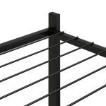 vidaXL Suport pentru flori, 83x25x100 cm, negru, fier vidaXL Suport pentru flori, 83x25x100 cm, negru, fier