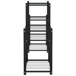 vidaXL Suport pentru flori, 83x25x60 cm, negru, fier