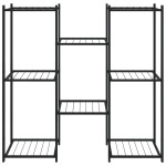 vidaXL Suport pentru flori, 83x25x80 cm, negru, fier vidaXL Suport pentru flori, 83x25x80 cm, negru, fier