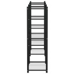 vidaXL Suport pentru flori, 83x25x80 cm, negru, fier vidaXL Suport pentru flori, 83x25x80 cm, negru, fier