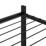 vidaXL Suport pentru flori, 83x25x80 cm, negru, fier vidaXL Suport pentru flori, 83x25x80 cm, negru, fier