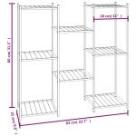vidaXL Suport pentru flori, 83x25x80 cm, negru, fier vidaXL Suport pentru flori, 83x25x80 cm, negru, fier