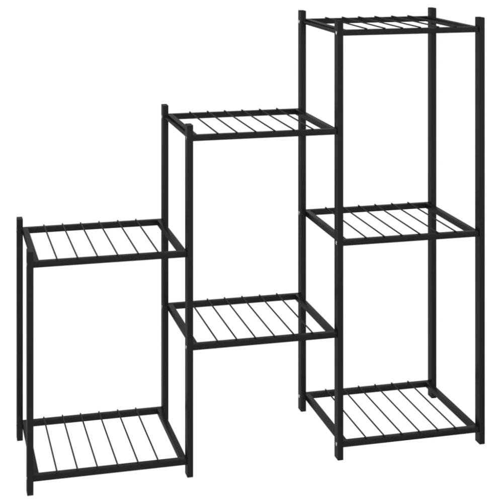 vidaXL Suport pentru flori, 83x25x80 cm, negru, fier