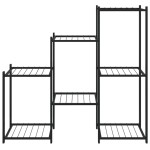 vidaXL Suport pentru flori, 83x25x80 cm, negru, fier
