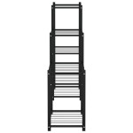 vidaXL Suport pentru flori, 83x25x80 cm, negru, fier