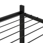vidaXL Suport pentru flori, 83x25x80 cm, negru, fier