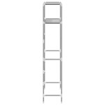 vidaXL Raft depozitare mașină spălat 2 niveluri gri 69x28x143 cm, fier vidaXL Raft depozitare mașină spălat 2 niveluri gri 69x28x143 cm, fier