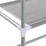 vidaXL Raft depozitare mașină spălat 2 niveluri gri 69x28x143 cm, fier vidaXL Raft depozitare mașină spălat 2 niveluri gri 69x28x143 cm, fier