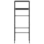 vidaXL Etajeră deasupra toaletei 2 polițe, negru, 53,5x28x143 cm, fier vidaXL Etajeră deasupra toaletei 2 polițe, negru, 53,5x28x143 cm, fier