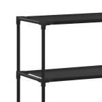 vidaXL Etajeră deasupra toaletei 2 polițe, negru, 53,5x28x143 cm, fier vidaXL Etajeră deasupra toaletei 2 polițe, negru, 53,5x28x143 cm, fier