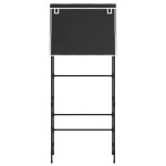 vidaXL Raft de mașină de spălat 2 polițe negru 71x29,5x170,5 cm fier vidaXL Raft de mașină de spălat 2 polițe negru 71x29,5x170,5 cm fier