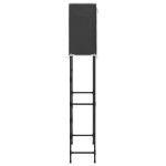 vidaXL Raft de mașină de spălat 2 polițe negru 71x29,5x170,5 cm fier vidaXL Raft de mașină de spălat 2 polițe negru 71x29,5x170,5 cm fier