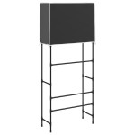 vidaXL Raft de mașină de spălat 2 polițe negru 71x29,5x170,5 cm fier vidaXL Raft de mașină de spălat 2 polițe negru 71x29,5x170,5 cm fier