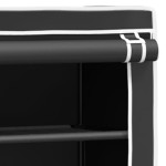 vidaXL Raft de mașină de spălat 2 polițe negru 71x29,5x170,5 cm fier vidaXL Raft de mașină de spălat 2 polițe negru 71x29,5x170,5 cm fier