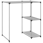 vidaXL Raft depozitare peste mașină de spălat gri 87x55x90,5 cm fier vidaXL Raft depozitare peste mașină de spălat gri 87x55x90,5 cm fier