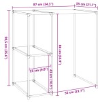vidaXL Raft depozitare peste mașină de spălat gri 87x55x90,5 cm fier vidaXL Raft depozitare peste mașină de spălat gri 87x55x90,5 cm fier