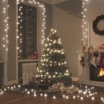 vidaXL Instalație cu 150 LED-uri, alb rece, 15 m, PVC vidaXL Instalație cu 150 LED-uri, alb rece, 15 m, PVC