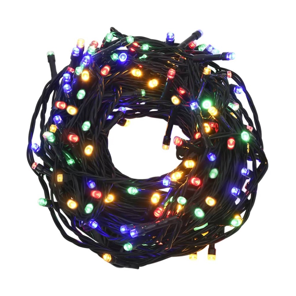 vidaXL Instalație cu 300 LED-uri, multicolor, 30 m, PVC
