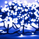vidaXL Instalație compactă cu 2000 LED-uri, albastru, 45 m, PVC