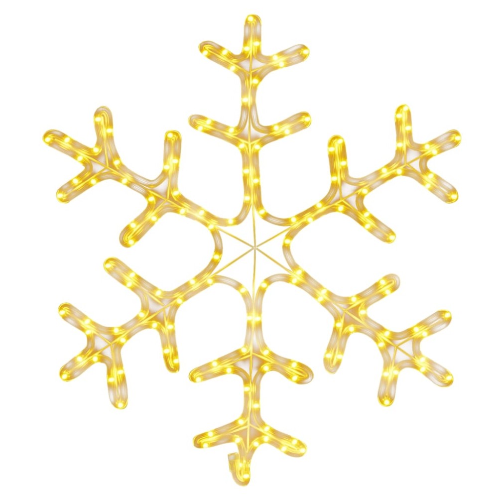 vidaXL Figurină Crăciun, fulg de zăpadă, 144 LED-uri alb cald, 59x59cm