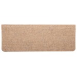 vidaXL Covorașe scări autoadezive, 15 buc., bej, 65x24,5x3,5 cm