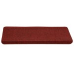 vidaXL Covorașe scări autoadezive, 15 buc., roșu, 65x24,5x3,5 cm